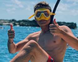 Cuffaro is also a great swimmer and scuba diver.